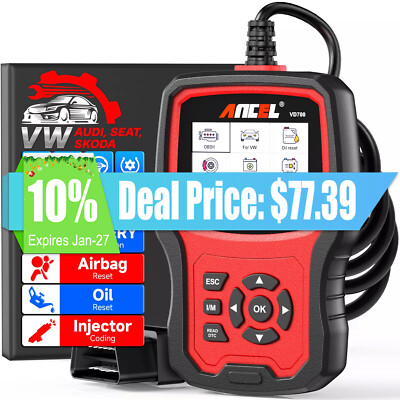 Ancel VD700 All System Diagnostic ABS SRS DPF Oil Car OBD2 Scanner Code Reader