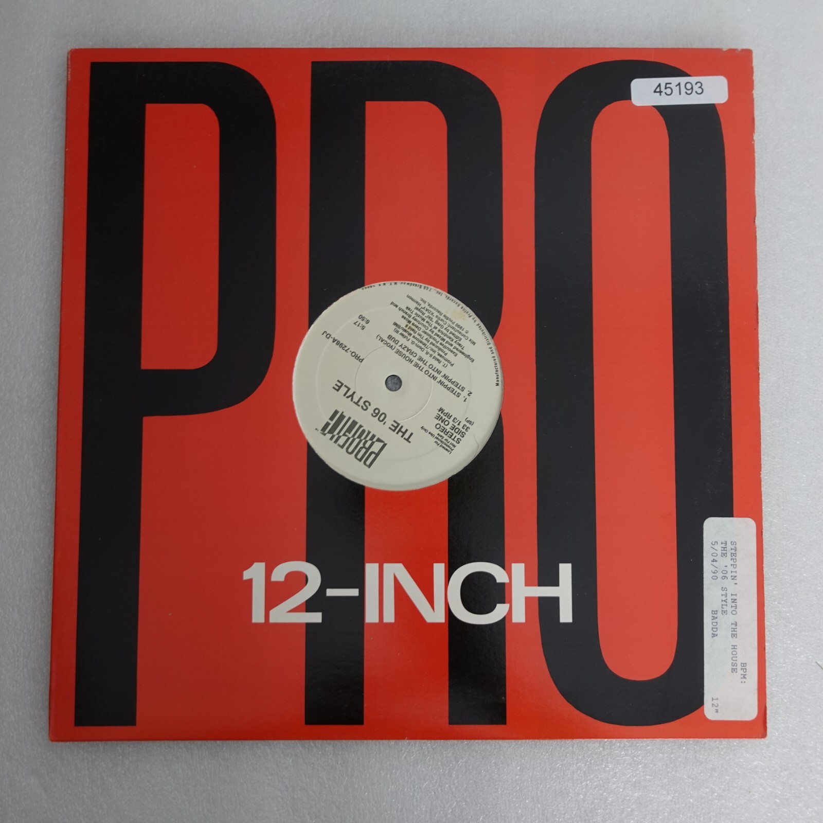 The 06 Style Cut To The Chase PROMO SINGLE Vinyl Record Album