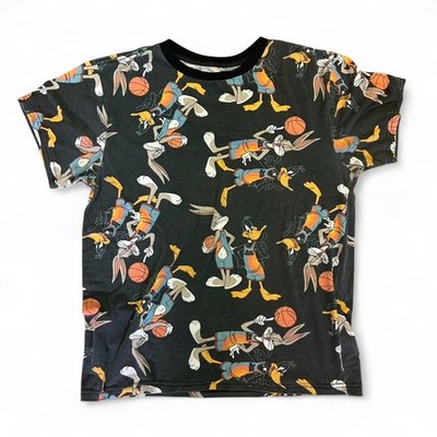Looney Tunes Men's Multi T-shirt All-over body print black shirt Medium Size