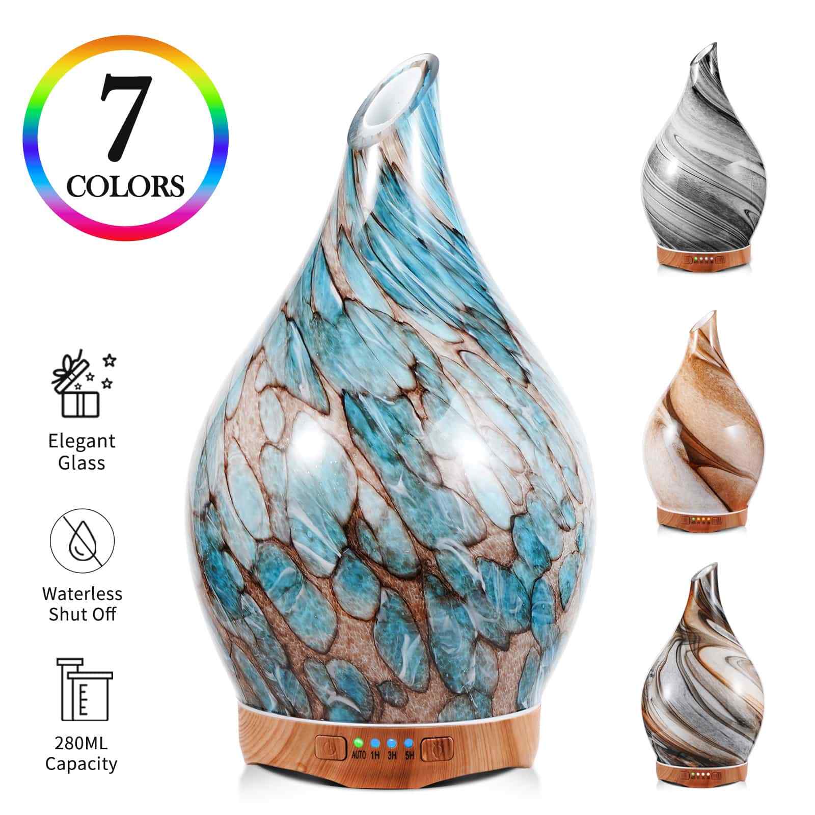 Diffuser,aroma Humidifier Ultrasonic For Home,7 Led