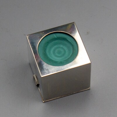 Vintage Monogramed Sterling Silver Snooker Cue Chalk Holder ''DFS''