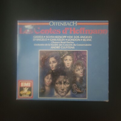 Offenbach Les Contes d'Hoffman 2CD with Booklet Box Set EMI 1989 Opera In 4 Acts