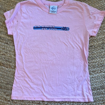 Just For Us Kids Pink U.S. Marines T Shirt Youth medium m