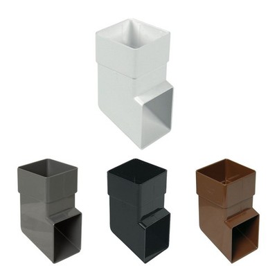 Square UPVC Downpipe Gutter 65mm FloPlast Rainwater PVC Guttering Drainage