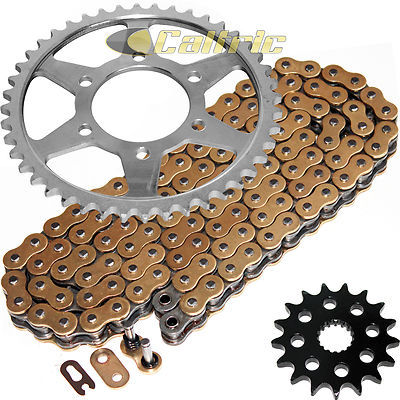 Gold O-Ring Drive Chain & Sprockets for Kawasaki ZZR1200 Ninja ZX1200C 02-05