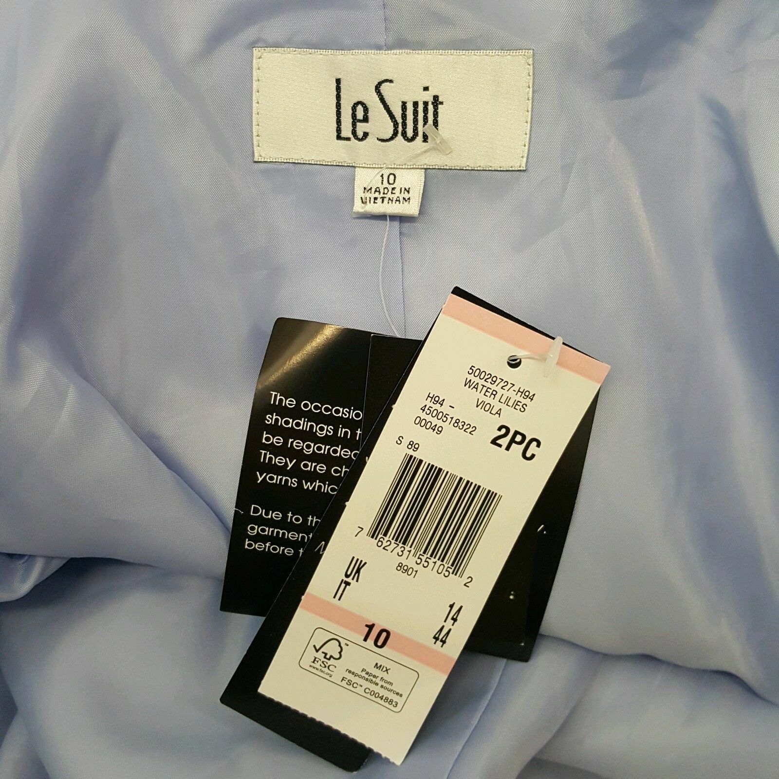 Le Suit 10 2 pc Dress Long Jacket Bridal Formal Viola Purple Mother Bride NWT