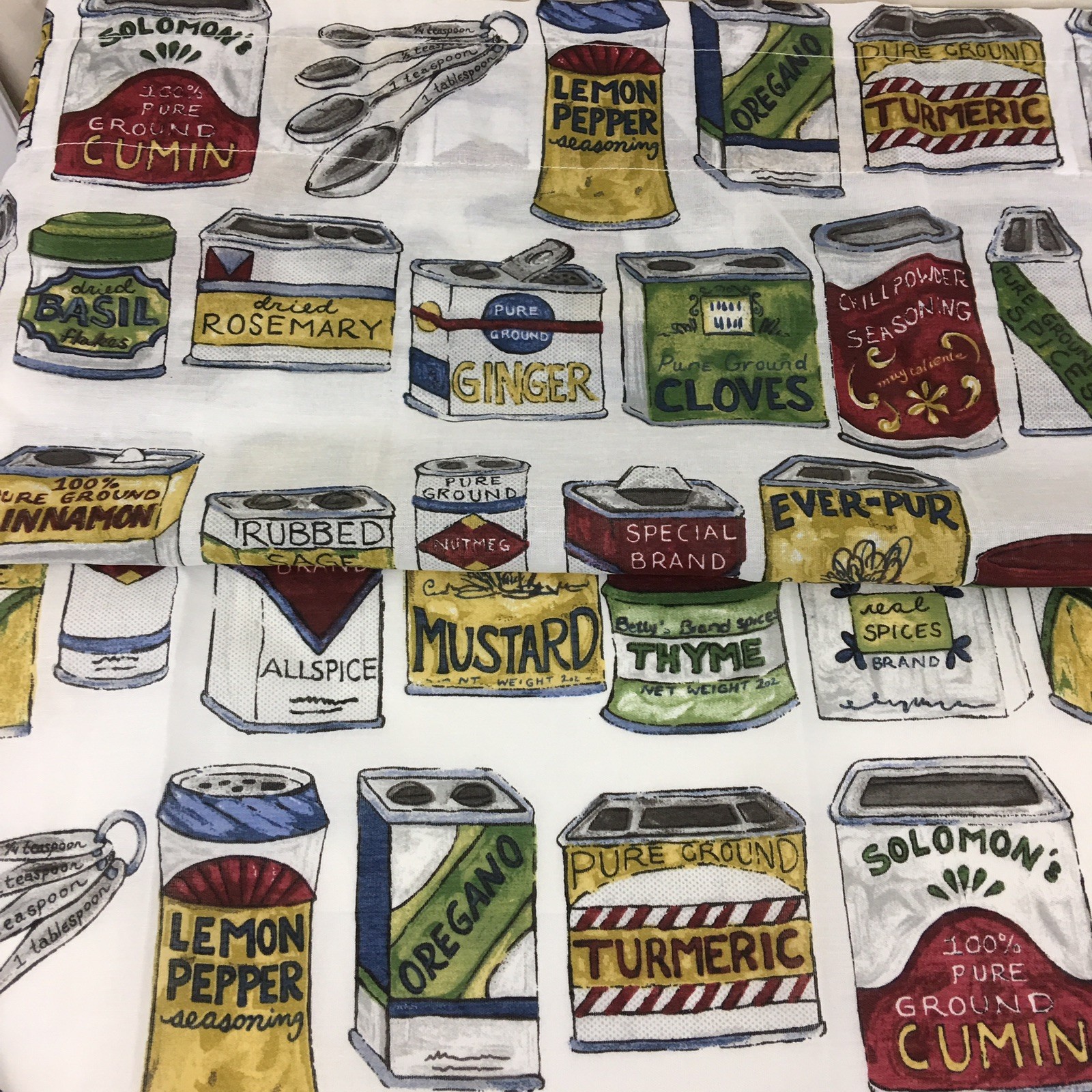 Kitchen Window Curtains 2 panels W/ Valance Spice Theme