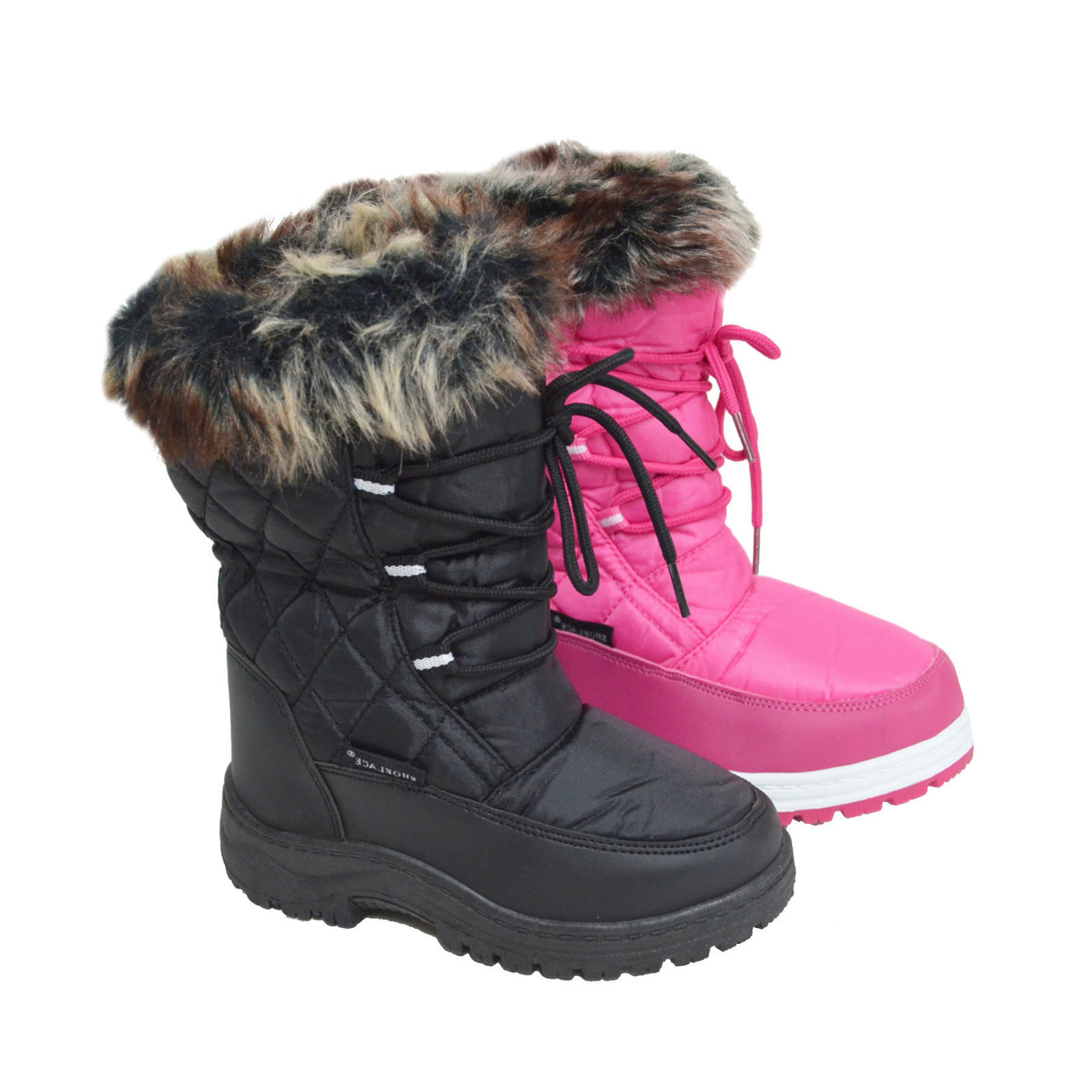 Baby-01 Kid/'s Water Resistant Insulated Winter Snow Boots Fleece Lining Snow