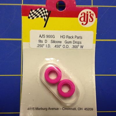 AJ's 900G Silicone Pink Gum Drop Tires Tyco 440 Marchon MR-1 Lifelike Rokar