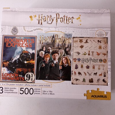 Aquarius Harry Potter 3 - 500 Piece Jigsaw Puzzles New Open Box Pieces Sealed