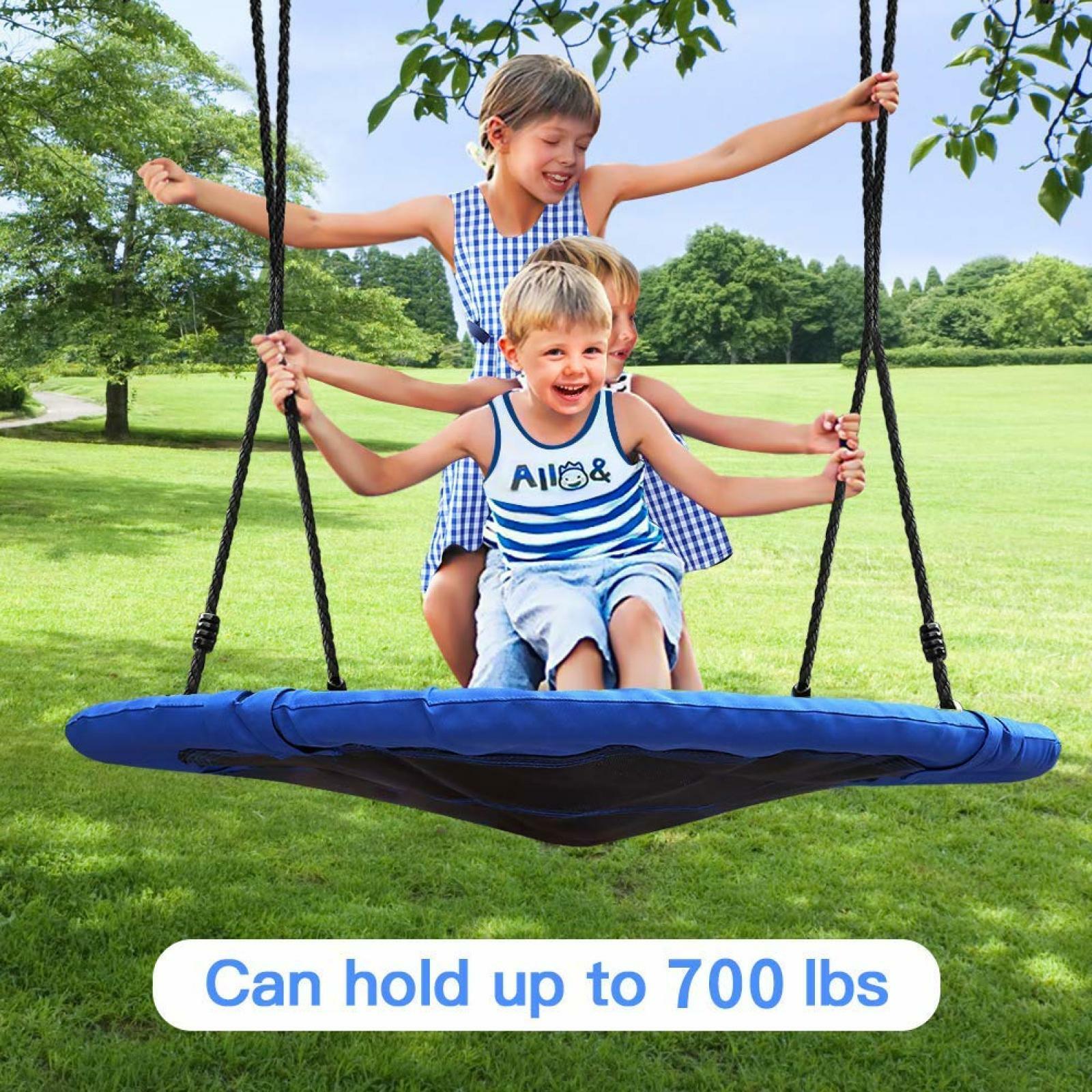 Tree Swing Outdoor Playground Toys Backyard Kids Round Saucer