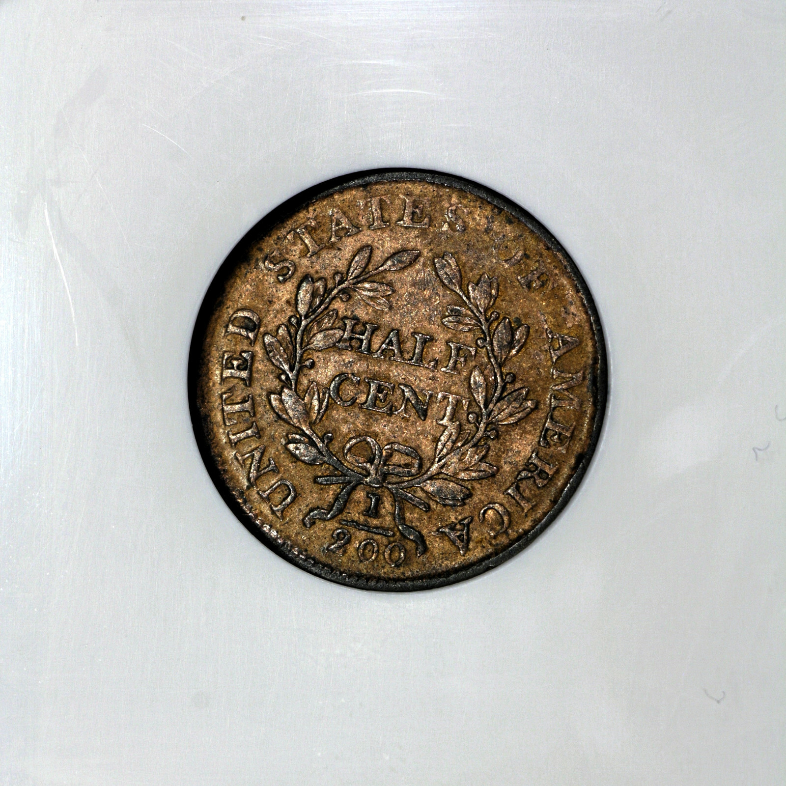 1805 VF Details Harshly Cleaned Large 5 With Stems Half Cent 1/2C, NGC Graded!