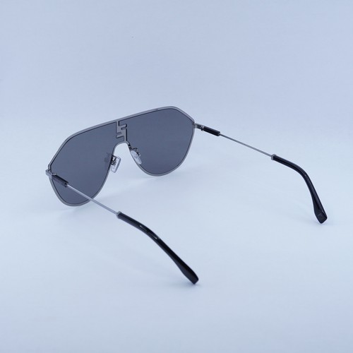 Pre-owned Fendi Fe40080u 12c Ruthenium/smoke Mirror 65-9-145 Sunglasses