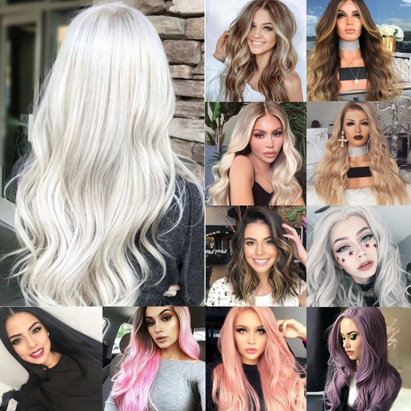 Women S Wig Ombre Straight Curly Wavy Hair Full Long Wig Club