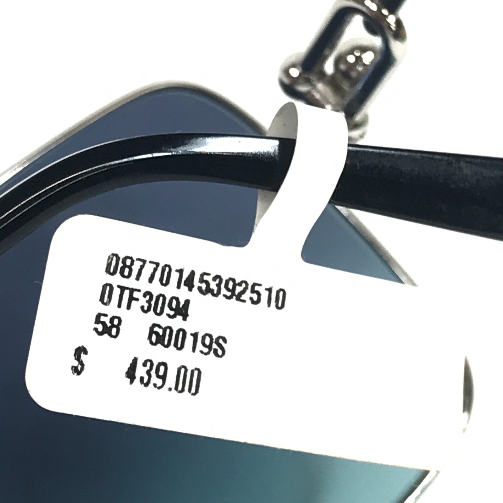 Pre-owned Tiffany & Co . Sunglasses Tf3094 6001/9s Silver Oversized Square W/ Blue Gradient