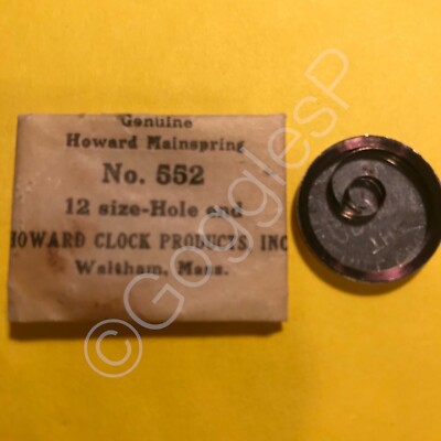 NOS Mainsprings for Howard Watches - Select A Style/Size