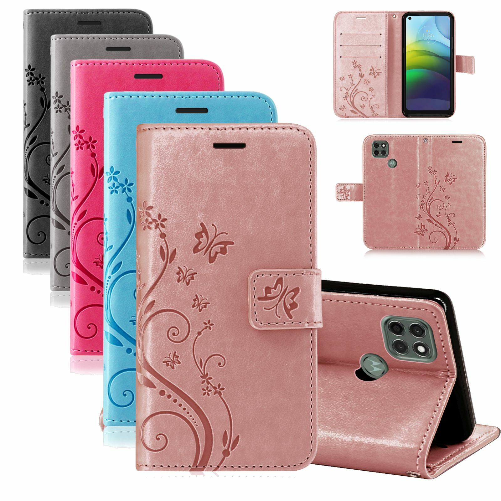 Handy Tasche Motorola Moto G9 Play / G9 Plus / G9 Power Hülle Case Flip Cover 