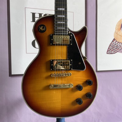 Custom Vintage Sunburst Electric Guitar Flamed Maple Top Mahogany Body&Neck