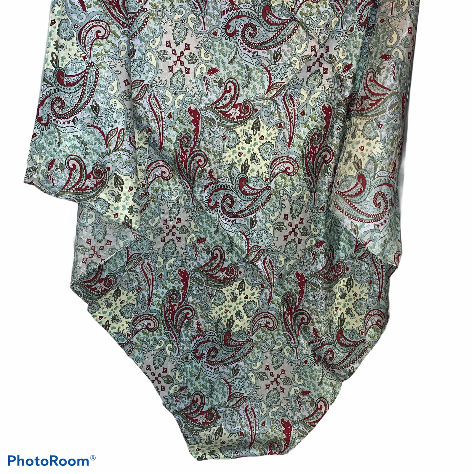 Wyoming Traders Wild Rags Mint Madness Green Paisley Silk Western Scarf 34.5" 