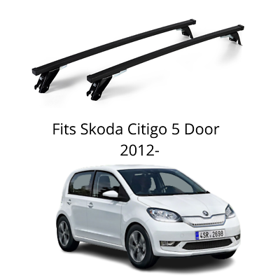 Premium Roof Rack Bars Set of 2 For Skoda Citigo 5 Door 2012