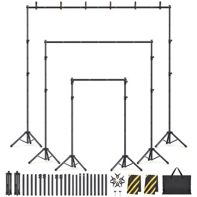 Backdrop Stand Kit  6 Widths, 10x10ft Adjustable Background St...