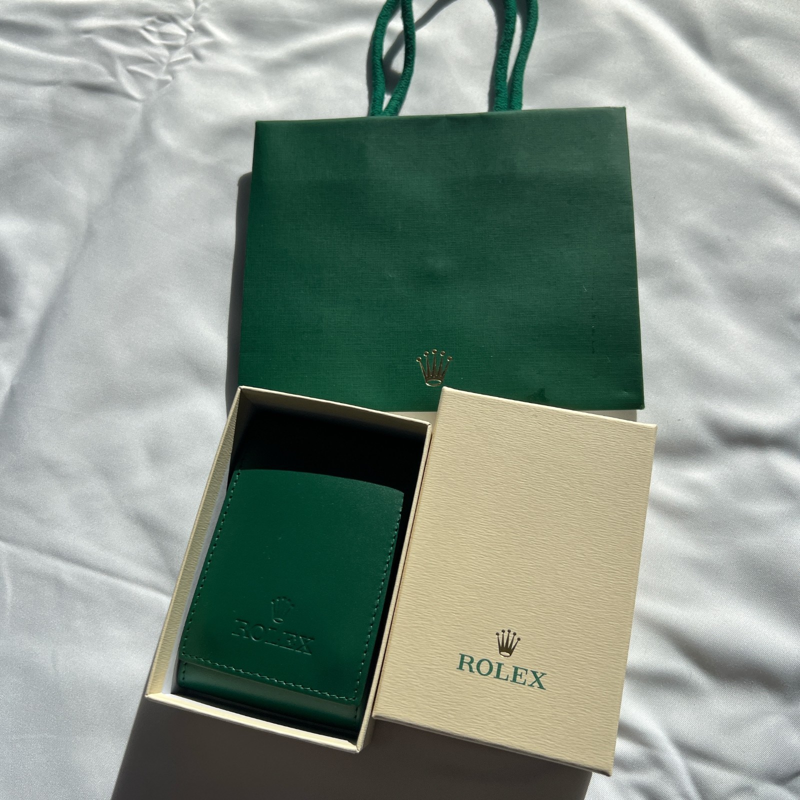 M⑩ロレックス ROLEX レザーケース 緑 ヴィンテージ 68.00.08 A⑭