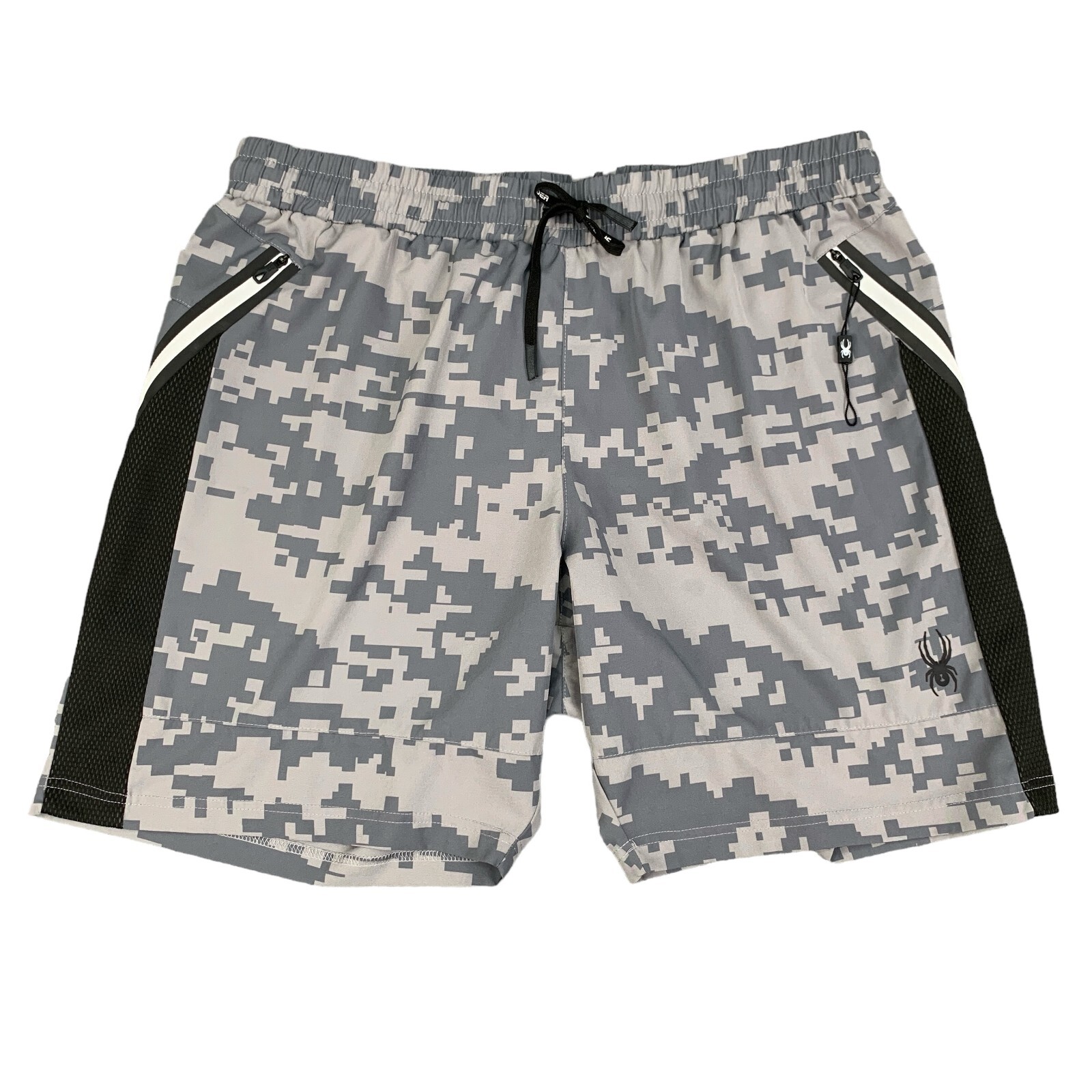Spyder Shorts Mens XL Grey Proweb Active Zip Pockets
