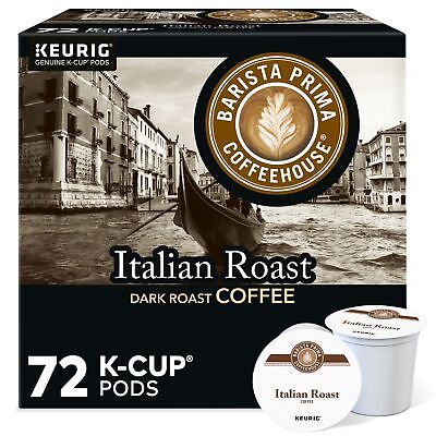Barista Prima Coffeehouse, Italian Roast, Keurig K-Cups, 72 