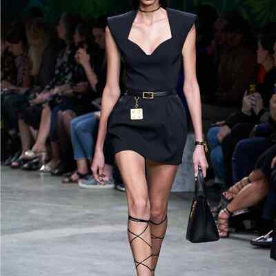 Versace Runway Black Mini Dress Size XL | eBay