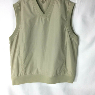 Acuity Vest  Wind Proof Golf Men's Tan Color Pockets Siz M