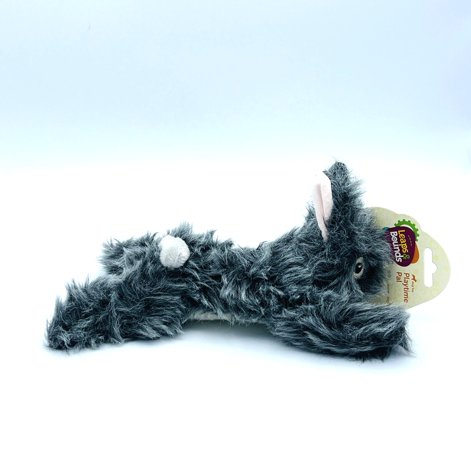 Leaps & Bounds Running Rabbit Dog Toy Squeaker Crinkle Ears Unstuffed Body 9 in.