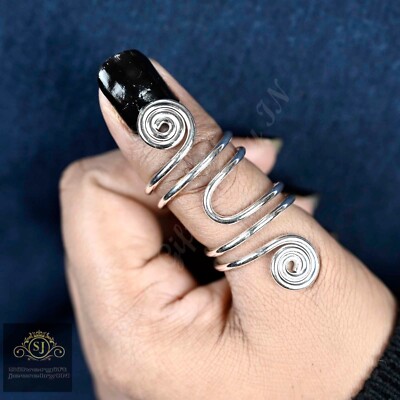 Finger Joint Ring, Trigger Full Finger Splint Rings, Silver Splint