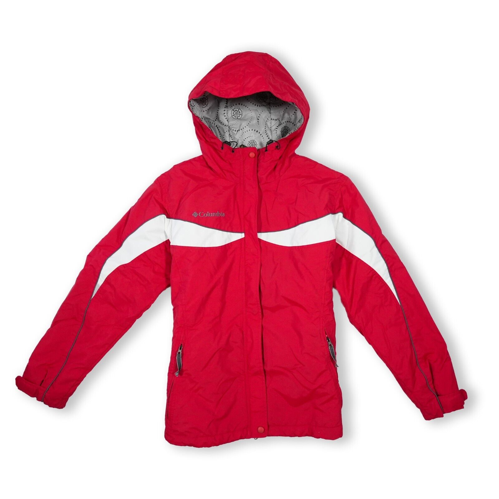 Columbia Women's Insulated Ski Snowboard Jacket Red Full Zip Hoodie