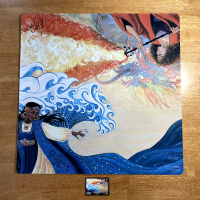 Hydroblast vs Pyroblast 251/300 Kickstarter 2 player Playmat Kaja Foglio MTG CoA