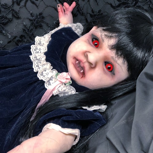 OOAK Creepy Custom Realistic Alternative Reborn Vampire Baby Art Horror Doll