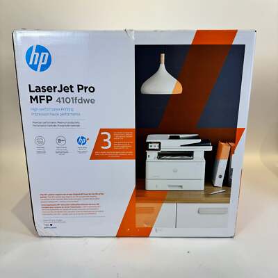 New HP LaserJet Pro MFP 4101fdwe Wireless Laser Printer