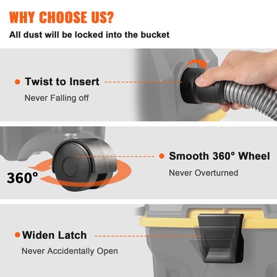 Wet Dry Vacuum 4 Gallon 5 Peak HP Portable Carpet Car Shop Vac Cleaner Blower