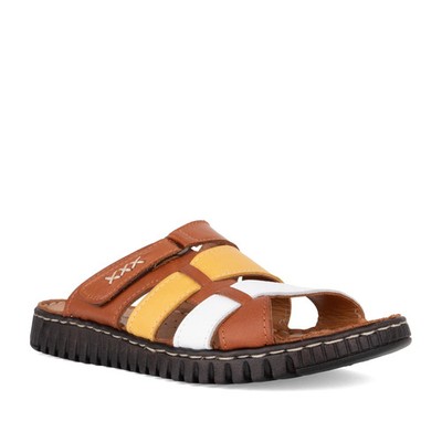 Grüner Schuhe Munich Women's Ladies Multicolour Leather Open-Toe Slippers Casual