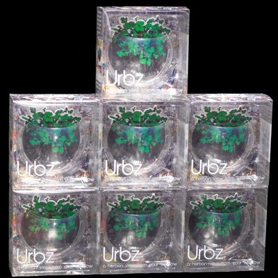 URBZ Window Herb Planter Pod For 4'' Plant Clear Indoor (Lot Of 7)