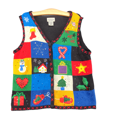 Womens holiday sweater clearance vest