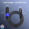SinLoon Speakon to XLR Cable 18AWG Speakon to XLR 3Pin Female Audio Extension Cable with Twist Lock for Amplifier Pro DJ PA Stage(1.8M/6FT Speakon Female)