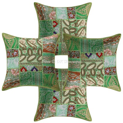 Art Decor Floor Cushion Patchwork Vintage Hippie Gypsy Pillow Meditation
