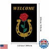 12x18 Inch Run For The Roses Garden Flag, Double Sided Seasonal Holiday Outside Party Decoration Yard Outdoor Sign (run2)