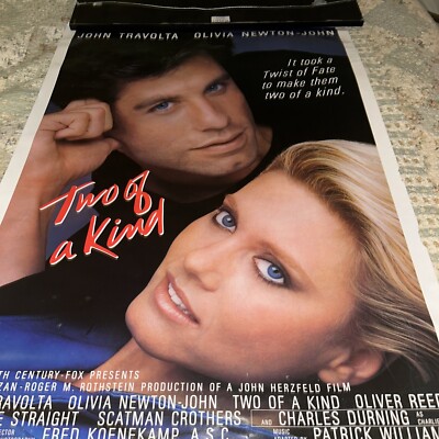 TWO OF A KIND MOVIE POSTER 27x41 Inch Original OLIVIA NEWTON JOHN TRAVOLTA