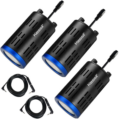 3x Kessil A160WE Tuna Blue 40 Watt LED Reef Aquarium Light & 2 Link Cable Bundle