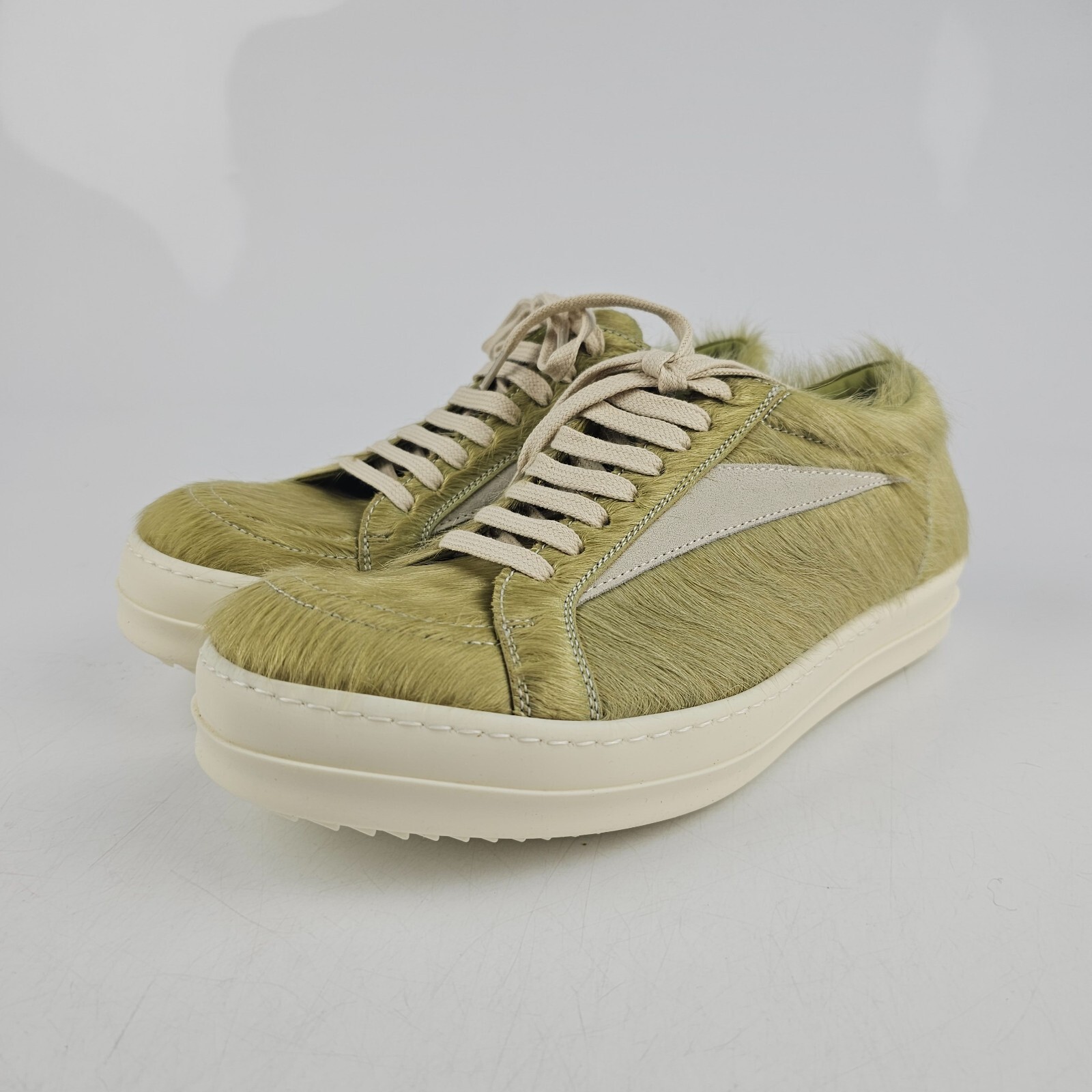 RICK OWENS Dirty Acid/Milk Vintage Leather Low Top Sneakers RICK OWENS Dirty Acid/Milk Vintage Leather Low Top Sneakers