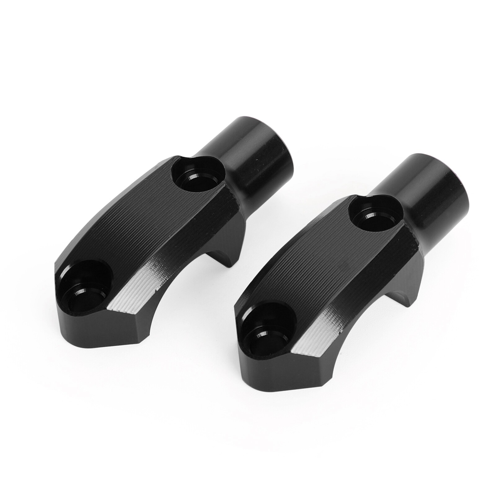 CNC PAIR MASTER CYLINDER CLAMP W/ 10MM MIRROR MOUNT BLACK FOR 22MM HANDLEBAR