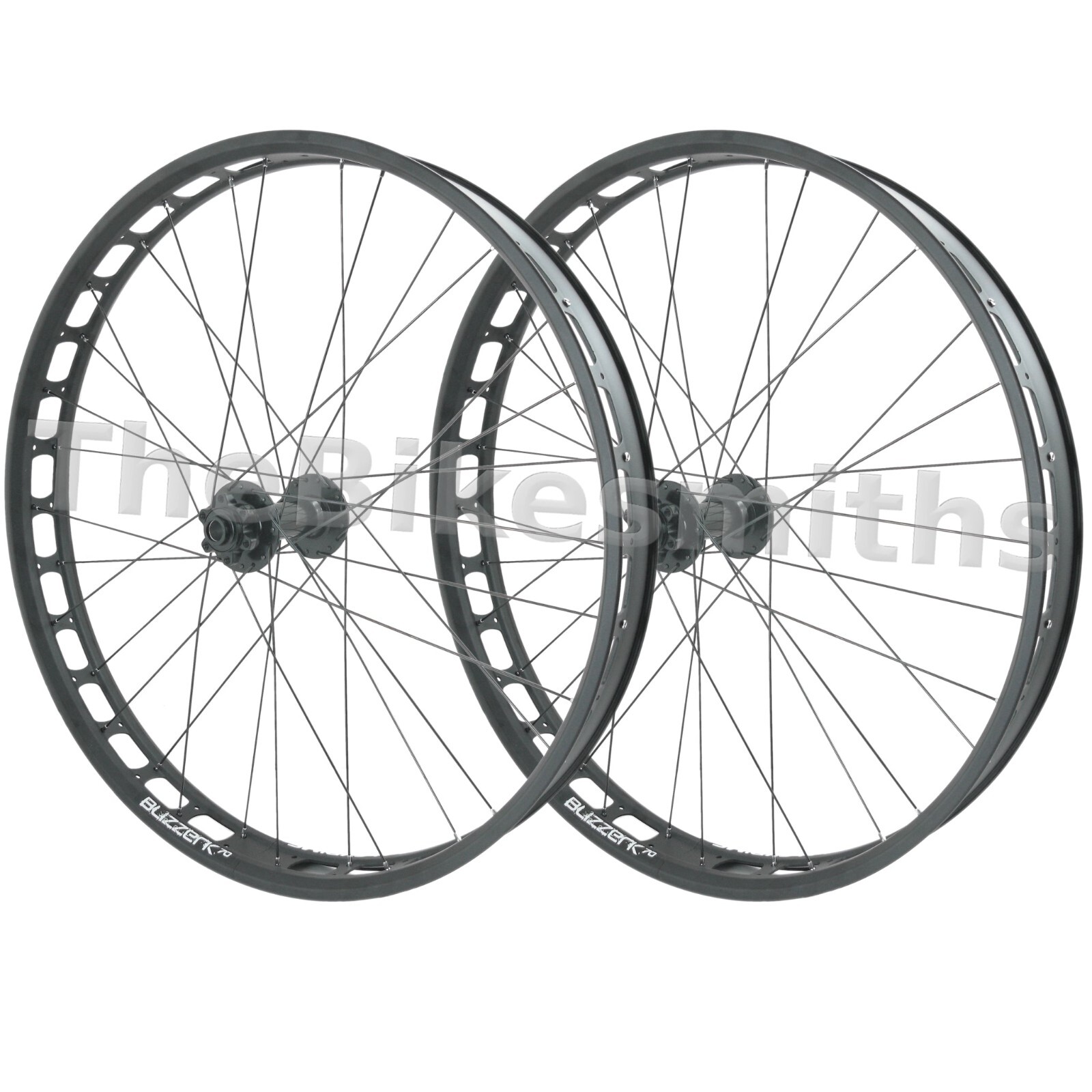 26" FAT Bike Alex Blizzerk 70 Wheelset Front QR 9x135 &Rear TA 12mmx197 Tubeless