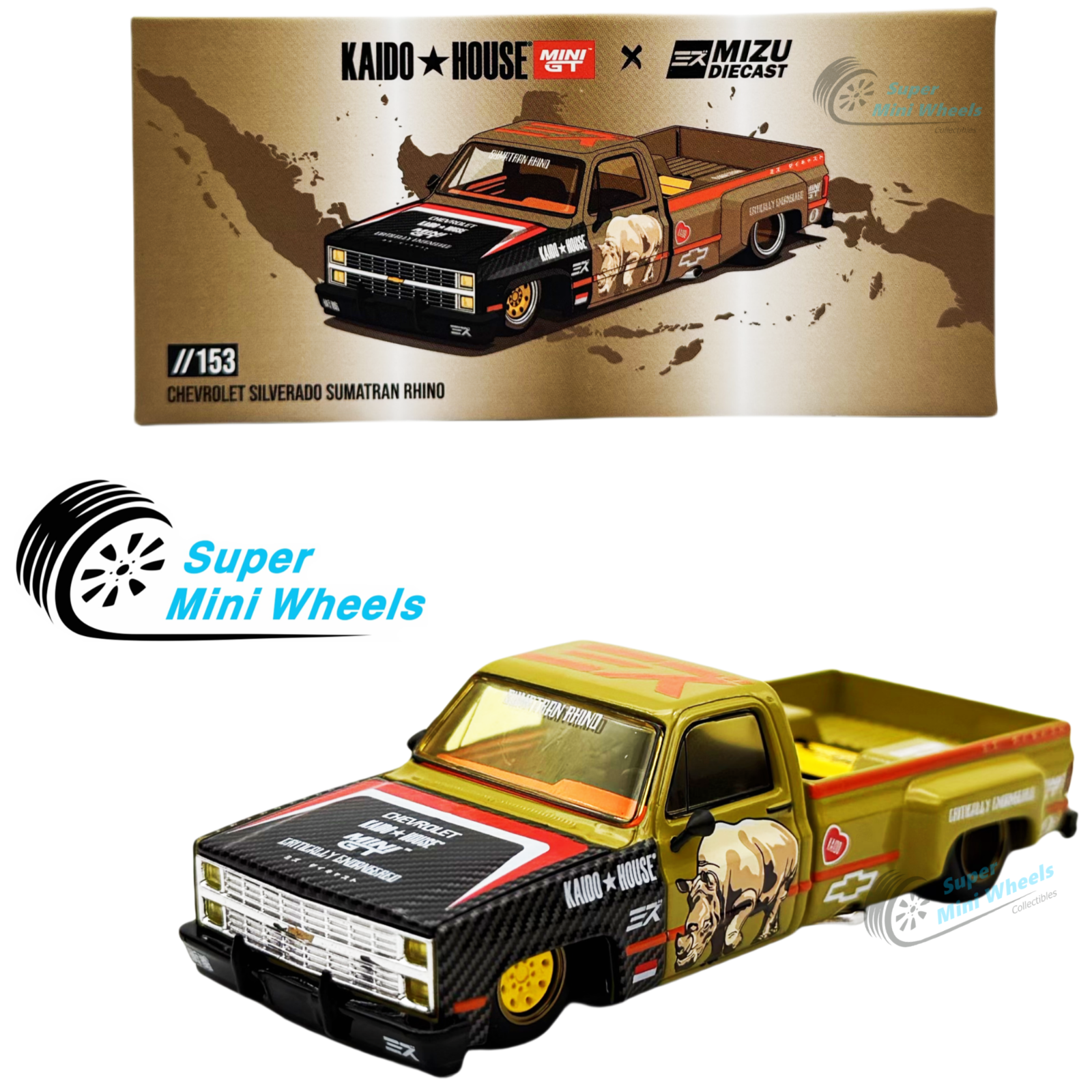 ROOKIES set!☆ Kaido House x Mizu Diecast 1:64 Chevrolet Silverado Sumatran