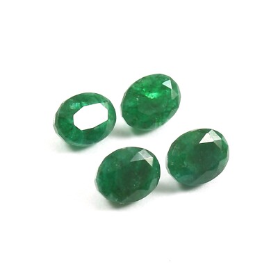 Natural Emerald Oval Shape loose Gemstone Lot Faceted Cut
